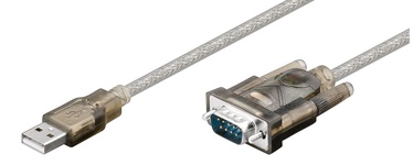 Кабель MicroConnect USB - DB9 USB 2.0 male, DB9 male, 1.5 м, серый