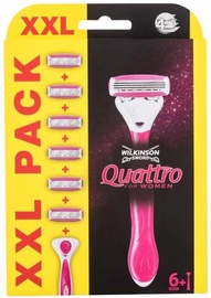 Skūšanās komplekts Wilkinson Sword Quattro For Women, 7 gab