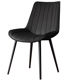 Ēdamistabas krēsls Kalune Design Venus 107BCK1128, matēts, melna, 45 cm x 51 cm x 90 cm, 4 gab.