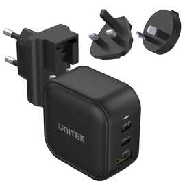 Зарядное устройство Unitek P1108ABK 3 Ports 66W, USB/2 x USB-C, черный