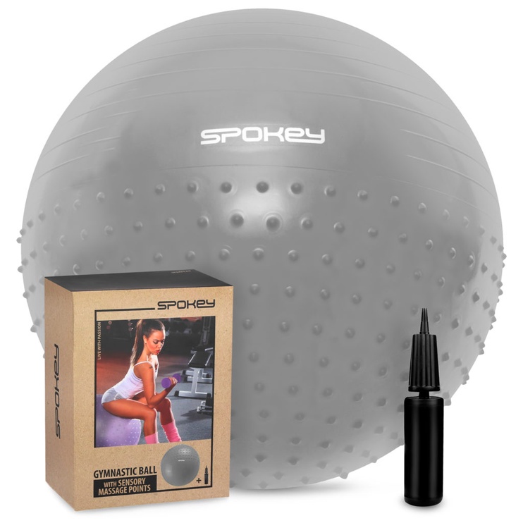 Гимнастический мяч Spokey Half Fit 929892, серый, 650 мм