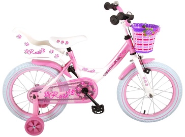 Vaikiškas dviratis Volare Rose, baltas/rožinis, 16"