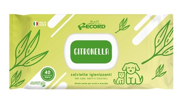 Влажные салфетки Record Citronella, белый