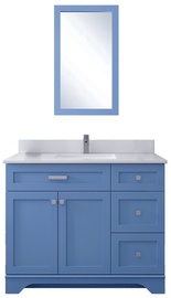Vonios kambario komplektas Kalune Design Yellowstone 42, mėlyna, 54 cm x 105 cm x 86 cm