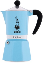 Perkolators Bialetti Moka Rainbow, 0.13 l, gaiši zila