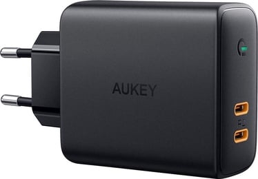 Зарядное устройство для телефона Aukey PA-D5, 2 x USB-C, черный, 65 Вт