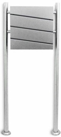 Postkast B2M 3266, hõbe/tumehall, 16 cm x 50 cm x 120 cm