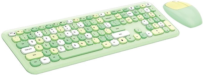 Комплект клавиатуры и мыши MOFII 666 EN, зеленый, беспроводная