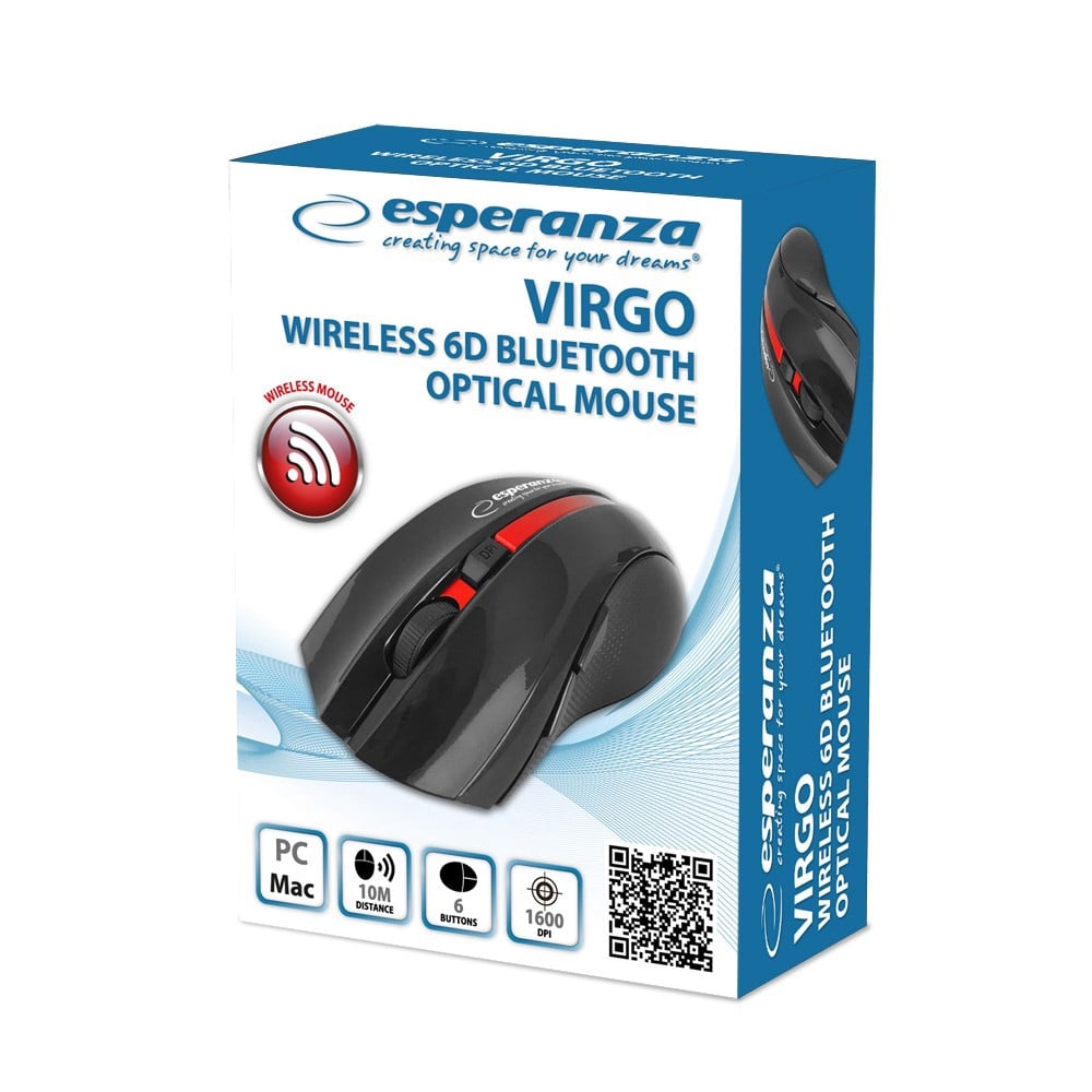 KompiuteriopelėEsperanzaEsperanzaEM129Rbluetooth/usb,juoda/raudona