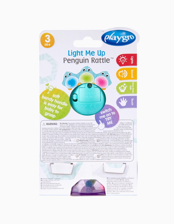 Grabulis Playgro Penguin, daudzkrāsains