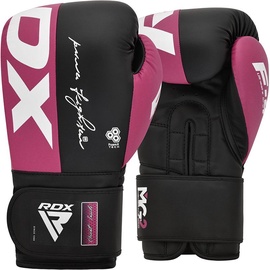 Боксерские перчатки RDX F4 BGR-F4P-10OZ, черный/розовый, 10 oz