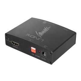 Разделитель Lindy HDMI 10.2G Audio Extractor HDMI, HDMI / 3.5 mm / Toslink / SPDIF / DC, черный