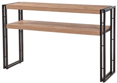 Konsolinis staliukas Kalune Design Cosmo, juodas/pušies, 140 cm x 35 cm x 80 cm