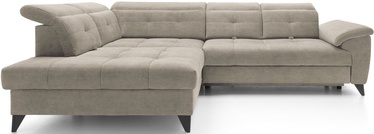 Kampinė sofa Inferne Raquel 20, smėlio, kairinė, 297 x 210 cm x 107 cm