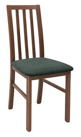 Valgomojo kėdė Ramen D09-TXK_RAMEN-TX100-1-JAZZ_8_GREEN, matinė, ruda/žalia, 52 cm x 44 cm x 95 cm