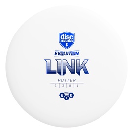 Lendav taldrik Discmania Putter Evolution EXO Hard Link 2/3/0/1, 21.2 cm x 21.2 cm, valge