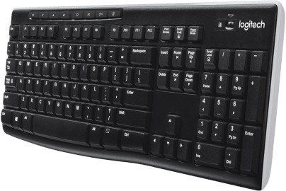 Klaviatuur Logitech K270 920-003736, Inglise (US), must, juhtmeta