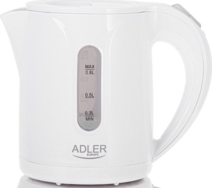 Elektriline veekeetja Adler AD 1371w, 0.8 l, valge