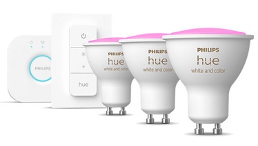 Lambipirn Philips Hue LED, PAR16, mitmevärviline, GU10, 4.3 W, 230 - 350 lm, 3 tk