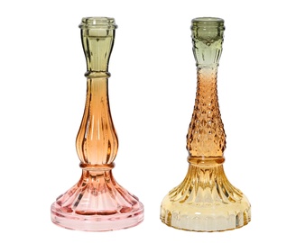 Küünlahoidja 835260, klaas, Ø 10 cm, 22 cm, mitmevärviline