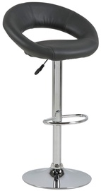 Baro kėdė Plump, chromo/tamsiai pilka, 50 cm x 56 cm x 100 cm
