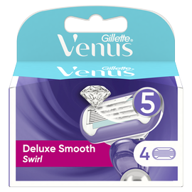 Gillette Venus Deluxe Smooth Swirl Запасные лезвия для бритвы , 4 шт