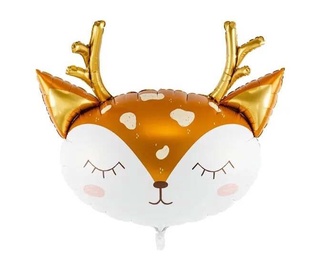 Воздушный шар фигурные PartyDeco Deer's Head, коричневый