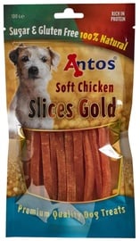 Лакомство для собак Antos Soft Slices Gold, курица, 0.1 кг
