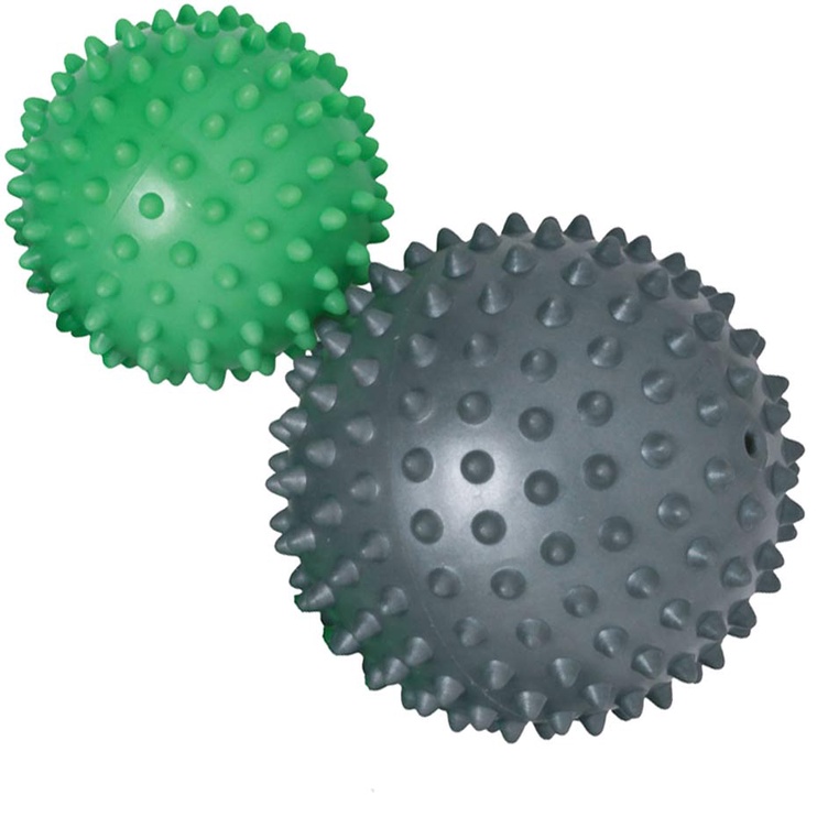 Массажный шарик Schildkrot Fitness Spiky 960054, зеленый/серый