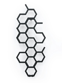 Ūdens dvieļu žāvētājs Terma Hex, melna, 486 mm x 1220 mm