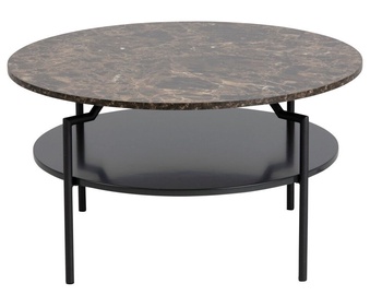Журнальный столик Goldington 61516, коричневый/черный, 80 см x 80 см x 45 см