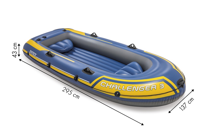 Надувная лодка Intex Challenger 3, 295 см x 137 см x 48 см