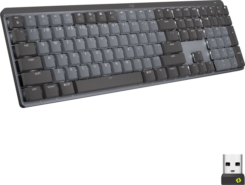 Klaviatuur Logitech Clicky Logitech MX Mechanical, Inglise (US), hall, juhtmeta