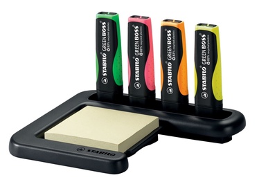 Текстовый маркер Stabilo Boss 16070/04, 2 - 5 мм, желтый/зеленый/oранжевый/розовый, 4 шт.