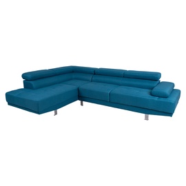 Угловой диван Home4you Galvin LC, синий, левый, 263 x 185 см x 84 см