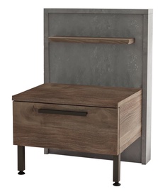 Ночной столик Kalune Design HM5 - CG, коричневый/серый, 44.5 x 43.6 см x 58.8 см