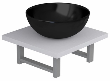 Комплект мебели для ванной VLX 279324, белый/черный, 40 x 40 см x 16.3 см