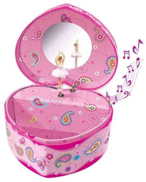 Музыкальная коробка Pulio Heart Shaped Box Butterfly