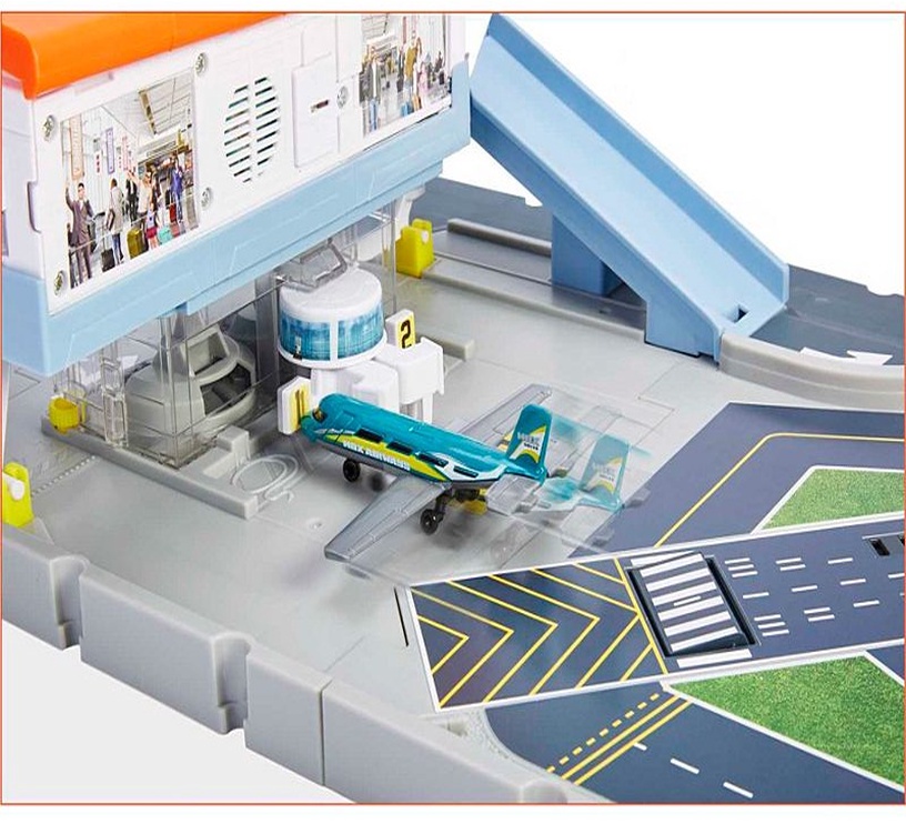 Transporta rotaļlietu komplekts Mattel Matchbox Action Drivers Airport Adventure HCN34, daudzkrāsains