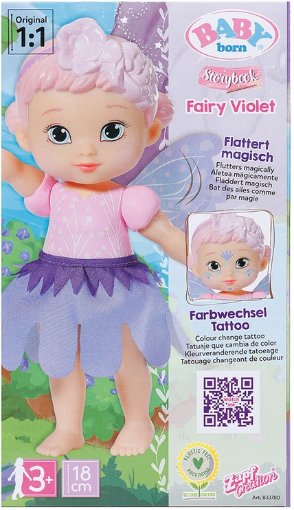 Кукла - фигурка Zapf Creation Baby Born Storybook Fairy Violet 833780, 18 см