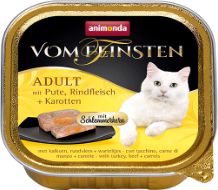 Влажный корм для кошек Animonda Vom Feinsten Classic Cat With Turkey, Beef Meat, Carrots, 0.100 кг