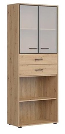 Офисный шкаф Black Red White Space Office, дубовый, 80 x 37.5 x 202.5 см