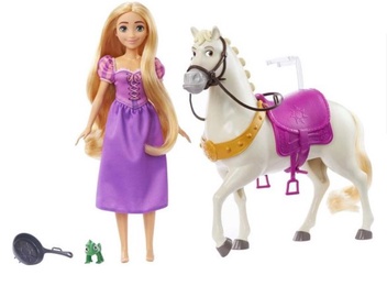 Lelle - pasaku tēls Mattel Disney Princess Rapunzel & Maximus HLW23, 29 cm