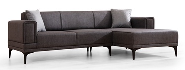 Stūra dīvāns-gulta Atelier Del Sofa Horizon, tumši pelēka, labais, 250 x 140 cm x 77 cm