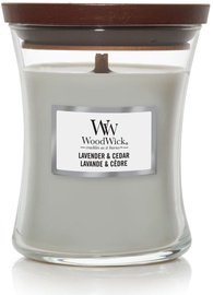 Свеча ароматическая WoodWick Lavender & Cedar, 65 час, 275 г, 100 мм x 120 мм