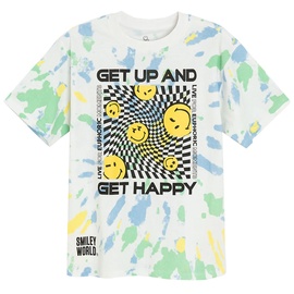 T-krekls pavasaris/vasara, zēniem Cool Club Smiley World LCB2821096, zila/balta/dzeltena, 170 cm