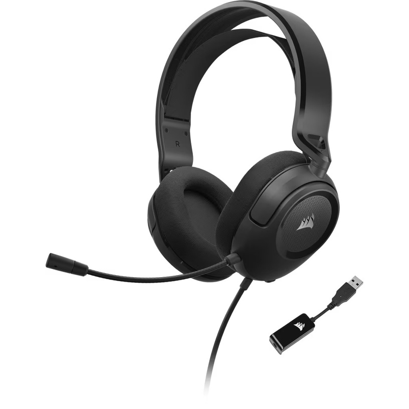 Juhtmega mänguri peakomplekt Corsair HS35 SURROUND v2, must
