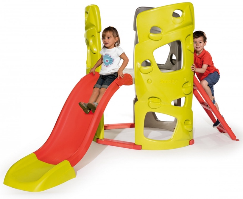 Горка Smoby Climbing Tower 840204, красный/зеленый, 230 см