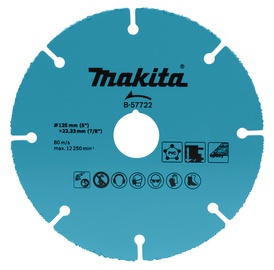 Алмазный диск Makita B-57722, 125 мм x 22.23 мм x 2 мм