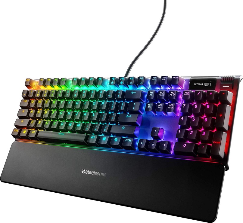 Клавиатура Steelseries Apex 7 Blue EN, черный